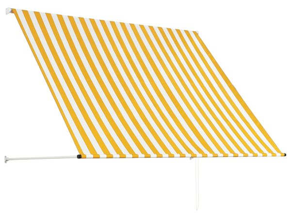 Tenda na uvlačenje 200 x 150 cm žuto-bijela - Žuta / 200 x 150 cm