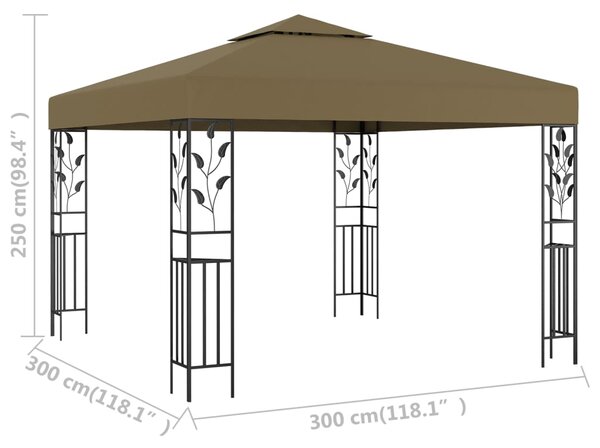 Sjenica 3 x 3 m smeđe-siva 180 g/m² - Tupe / N/A