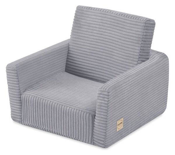 Dječja fotelja na razvlačenje Plush Nest CUBIE, naslonjač, siva