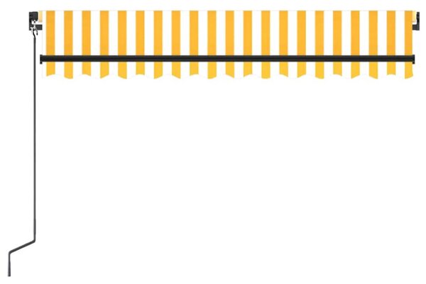 Tenda na ručno uvlačenje 350 x 250 cm žuto-bijela - Žuta / 350 x 250 cm