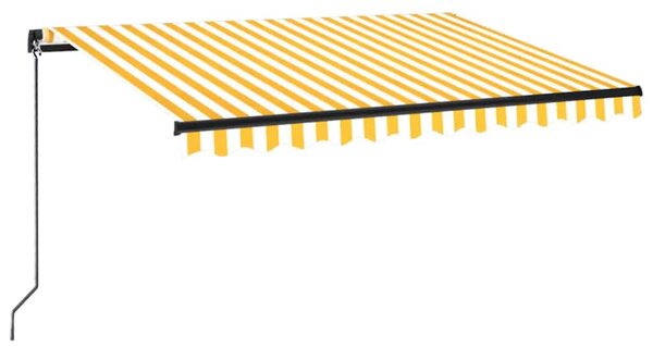 Tenda na ručno uvlačenje 350 x 250 cm žuto-bijela - Žuta / 350 x 250 cm