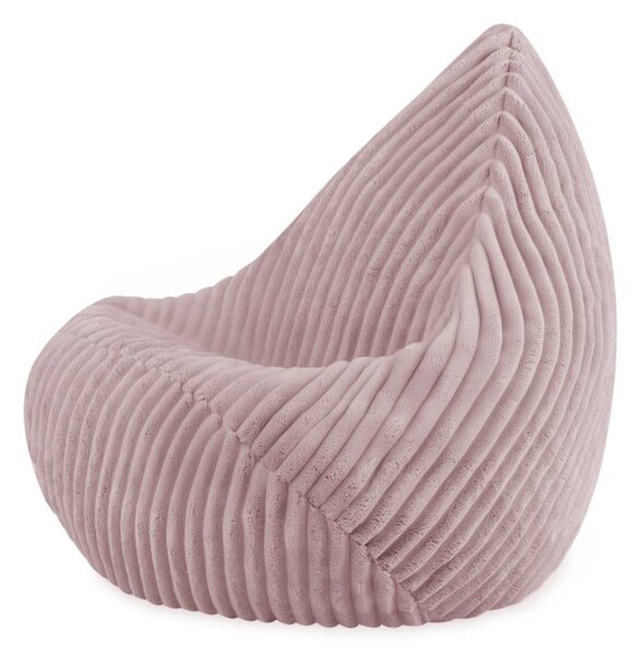 Plush Nest Sako vrećasta fotelja, roza, pufnaste lamele, veličina S (85x80x75)