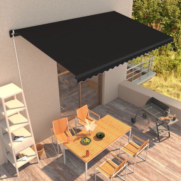 Tenda na ručno uvlačenje 450 x 300 cm antracit - Antracitno siva / 450 x 300 cm
