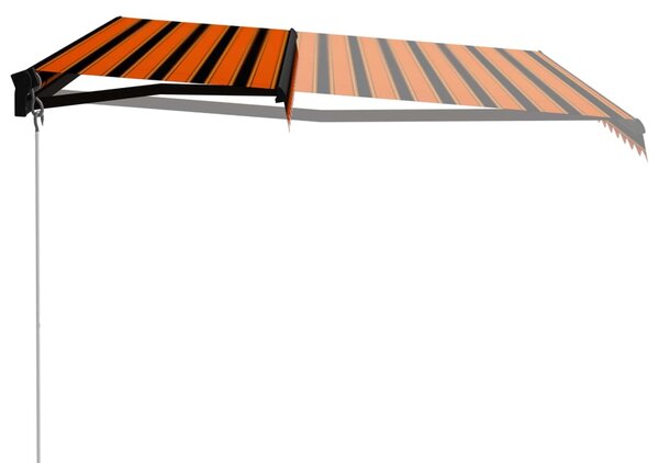 Tenda na ručno uvlačenje 450 x 300 cm narančasto-smeđa - Šarena / 450 x 300 cm