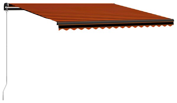 Tenda na ručno uvlačenje 450 x 300 cm narančasto-smeđa - Šarena / 450 x 300 cm