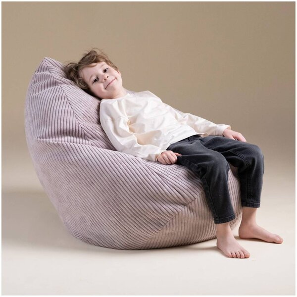 Plush Nest Sako vrećasta fotelja, bež, veličina S (85x80x75)