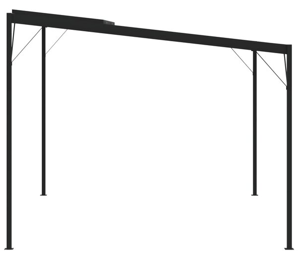 Sjenica s krovom antracit 4 x 3 x 2,5 m od aluminija i čelika - Antracitno siva / N/A