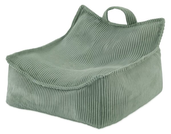 Plush Nest Puffy Square fotelja, 77x67x50, zelena
