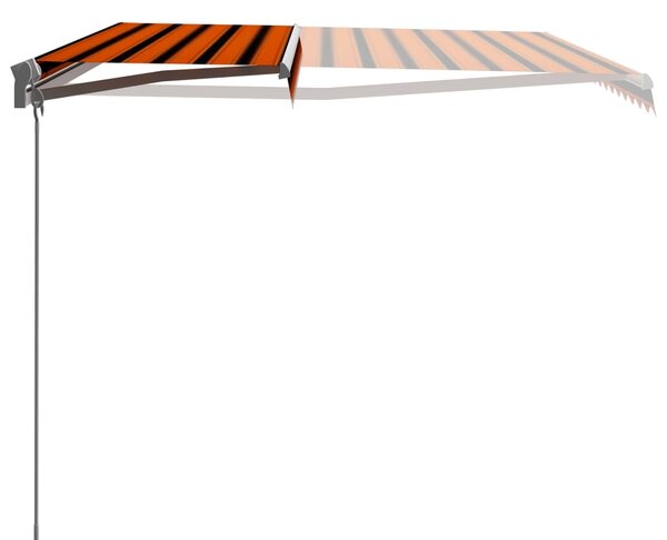 Tenda na ručno uvlačenje 400 x 300 cm narančasto-smeđa - Šarena / 400 x 300 cm