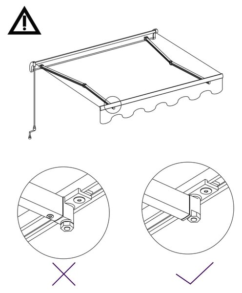 Tenda na ručno uvlačenje 300 x 250 cm antracit - Antracitno siva / 300 x 250 cm