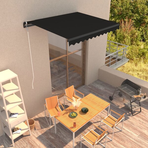Tenda na ručno uvlačenje 300 x 250 cm antracit - Antracitno siva / 300 x 250 cm