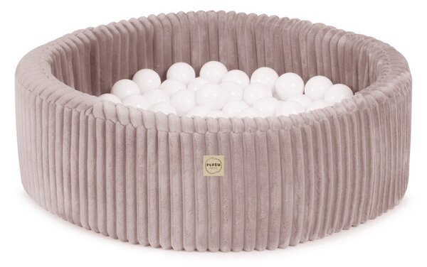 Plush Nest Suhi bazen, okrugli, 90x30 cm, roza, pufnaste lamele