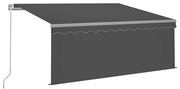 Tenda na ručno uvlačenje s roletom LED 3,5 x 2,5 m antracit - Antracitno siva / 3.5 x 2.5 m
