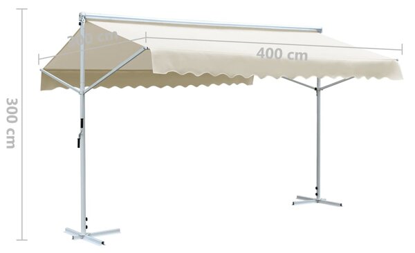 Samostojeća tenda 4 x 3 m krem - Krema / 4 x 3 m