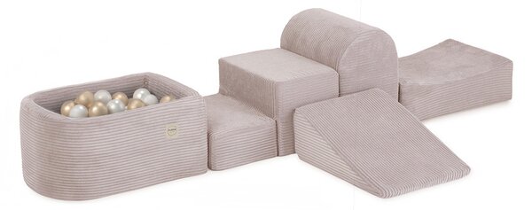 Plush Nest pjenasti trokut za dječji suhi bazen, svijetlo ružičasti
