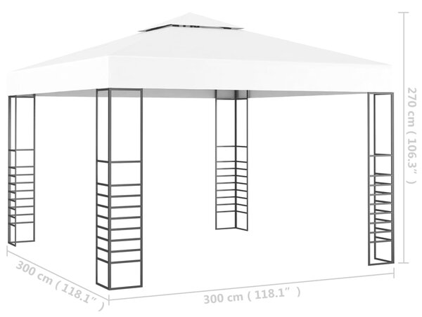 Vrtni šator 3 x 3 m bijeli - Bijela / N/A