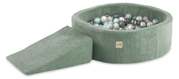 Plush Nest pjenasti trokut za dječji suhi bazen, zeleni