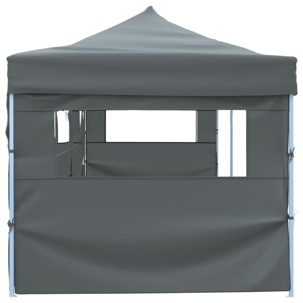 Sklopivi šator za zabave s 5 bočnih zidova 870x291x315 cm antracit - Antracitno siva / N/A