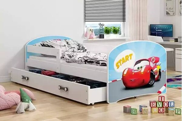 Dječji krevet Luki Autić 80×160 s madracem i ladicom - Bijela