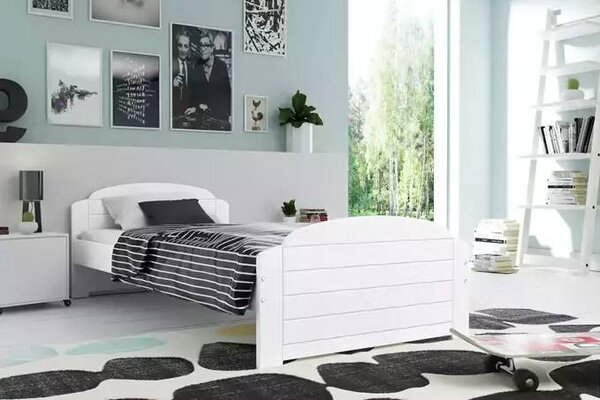 Dječji krevet Lili 90×200 s madracem - Bijela