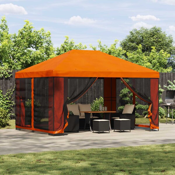 Gazebo 4 × 3 m Narančasta Poliester i čelik 190 gsm - Narančasta / 4 × 3 m