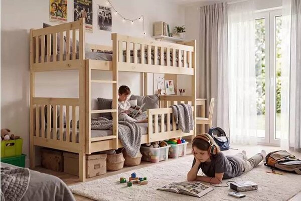 Dječji krevet s izvlačenjem Kubus 90×200 s madracem i ladicom - Bijela