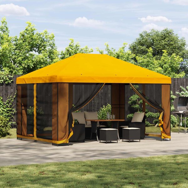 Gazebo 4 × 3 m Žuta Poliester i čelik 190 gsm - Žuta / 4 × 3 m