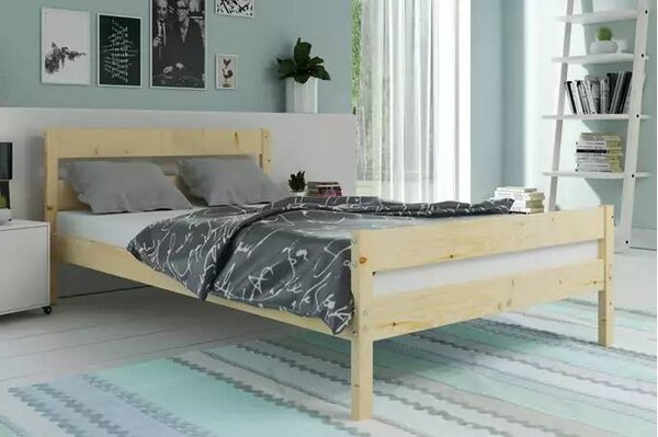 Krevet Orbis 140×200 s madracem - Prirodno drvo