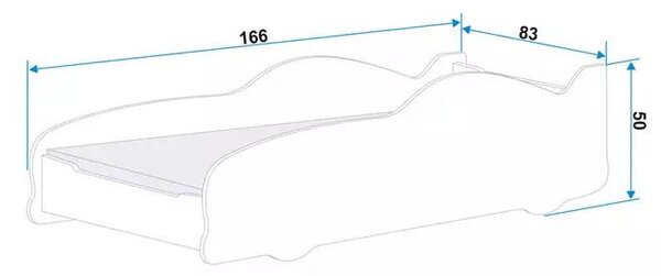 Dječji krevet Cars 80×160 s madracem - Crvena