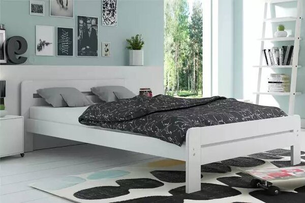 Tapecirani krevet Hilton 140×200 s madracem i spremnikom - Siva