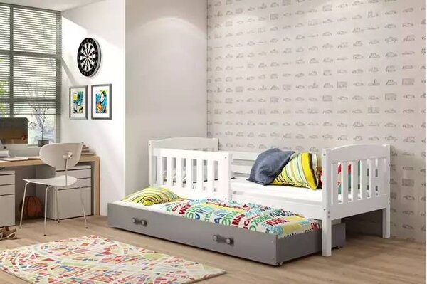 Tapecirani krevet Hilton 140×200 s madracem i spremnikom - Siva