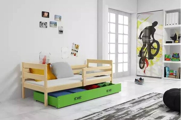 Krevet Loft 140×200 od hrasta s madracem i spremnikom - Hrast