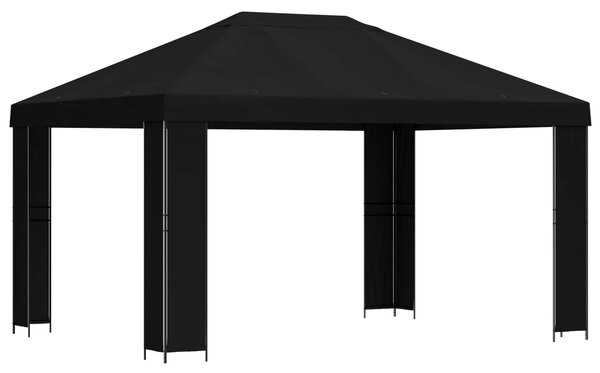 Gazebo 4 × 3 m Crna Poliester i čelik 190 gsm - Crna / 4 × 3 m