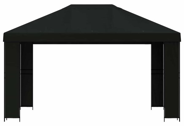 Gazebo 4 × 3 m Crna Poliester i čelik 190 gsm - Crna / 4 × 3 m