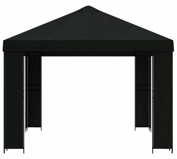 Gazebo 4 × 3 m Crna Poliester i čelik 190 gsm - Crna / 4 × 3 m