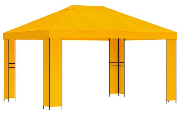 Gazebo 4 × 3 m Žuta Poliester i čelik 190 gsm - Žuta / 4 × 3 m