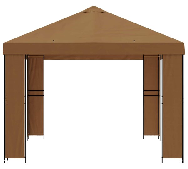Gazebo 4 × 3 m Bež Poliester i čelik 190 gsm - Bež / 4 × 3 m