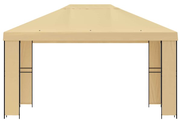 Gazebo 4 × 3 m Krem Poliester i čelik 190 gsm - Krem / 4 × 3 m