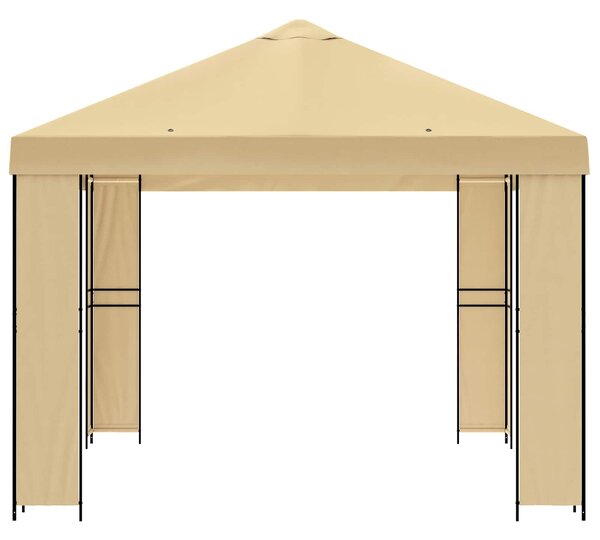 Gazebo 4 × 3 m Krem Poliester i čelik 190 gsm - Krem / 4 × 3 m