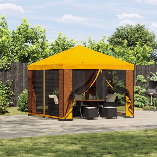 Gazebo 3 x 3 m Žuta Poliester i čelik 190 gsm - Žuta / 3 x 3 m