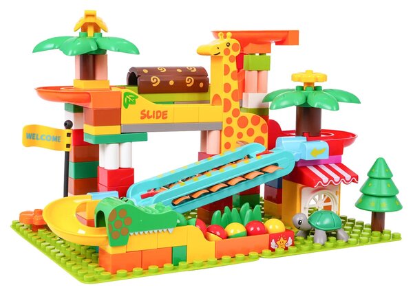 Set kockica safari staza s lopticama 109 dijelova 3+