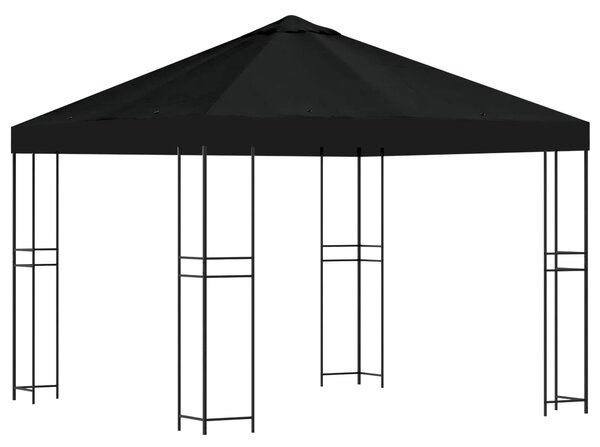 Gazebo 3 x 3 m Crna Poliester i čelik 190 gsm - Crna / 3 x 3 m