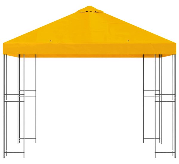 Gazebo 3 x 3 m Žuta Poliester i čelik 190 gsm - Žuta / 3 x 3 m