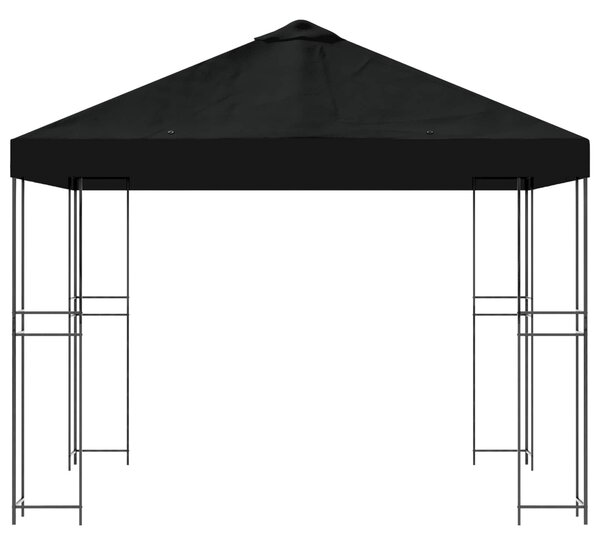 Gazebo 3 x 3 m Crna Poliester i čelik 190 gsm - Crna / 3 x 3 m