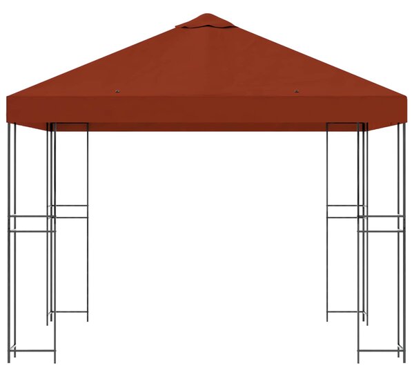 Gazebo 3 x 3 m Terakota Poliester i čelik 190 gsm - Terakota / 3 x 3 m