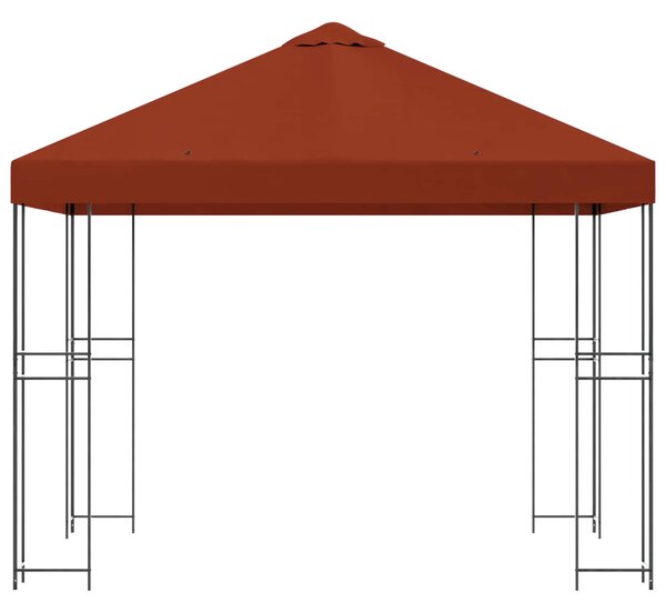Gazebo 3 x 3 m Terakota Poliester i čelik 190 gsm - Terakota / 3 x 3 m