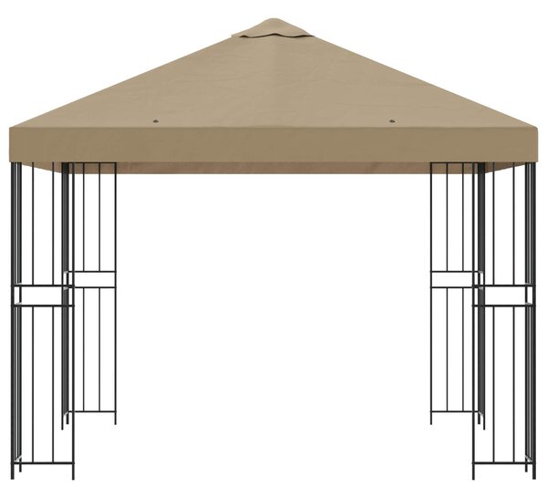 Gazebo 3 x 3 m Bež Poliester i čelik 190 gsm - Bež / 3 x 3 m