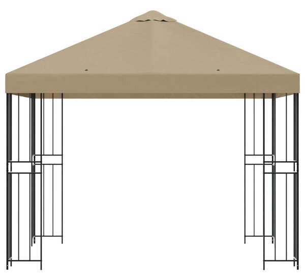 Gazebo 3 x 3 m Bež Poliester i čelik 190 gsm - Bež / 3 x 3 m