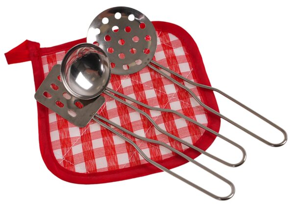 Metalni set šarenih lonaca + pribor