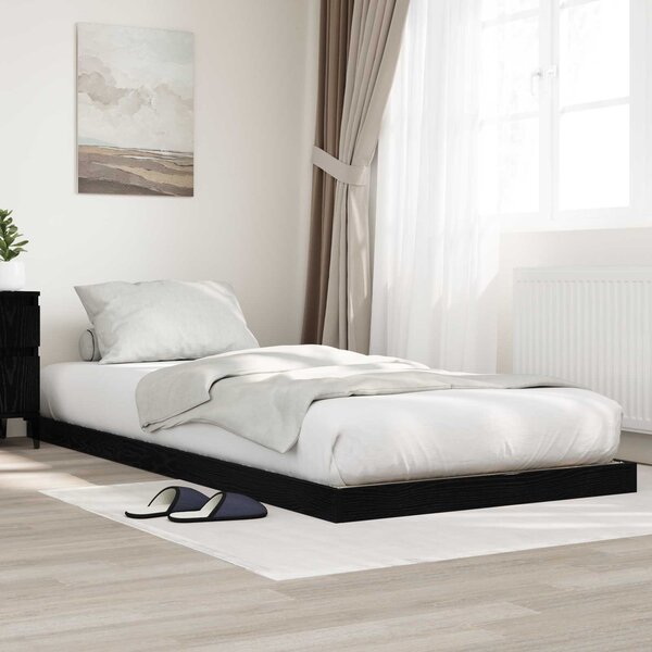 Krevet s daskama Crni hrast 75 x 190 cm Konstruirano drvo - Crna / 75 x 190 cm